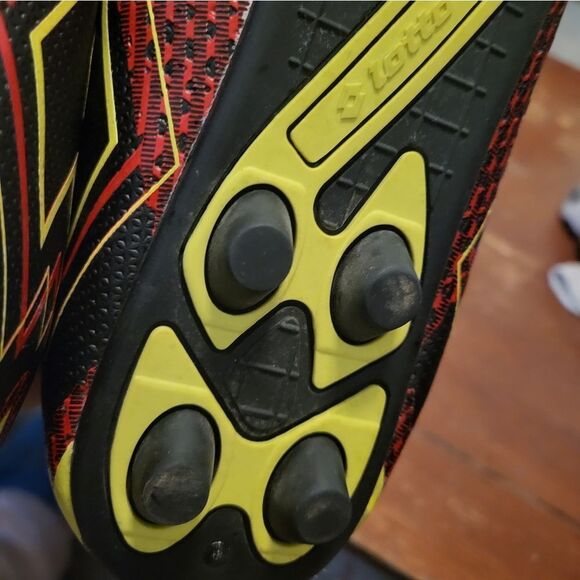 Lotto Forza Elite 3 Mens Soccer Cleats Black Red Yellow, Size 12 - Picture 12 of 12
